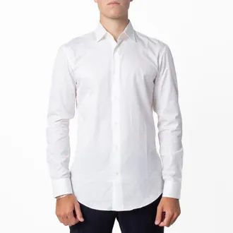 Ferragamo Long-Sleeved Gancini Sporty Shirt, Size Small