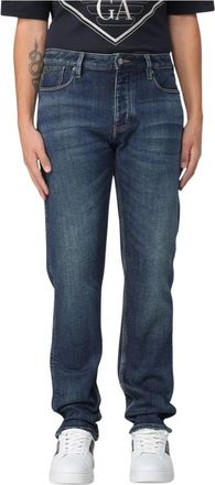 Emporio Armani Blauwe Jeans voor Stijlvolle Look - Heren - Slim Fit Jeans - Blauw - W33 - Jeans