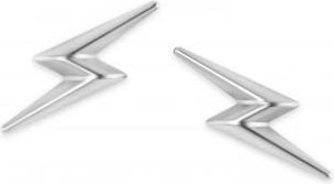 Allurez Lightning Bolt Earrings 14k White Gold