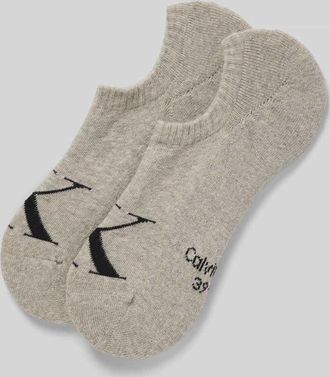 Calvin Klein Jeans Sneakersocken mit Logo-Stitching im 2er-Pack in Hellgrau, Größe 39-42
