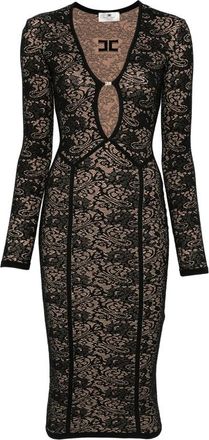Elisabetta Franchi Long-sleeve Midi Dress