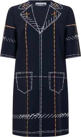 Moschino Korte jurk met print - Dames - Korte kleedjes - Blauw - S - Kleedjes