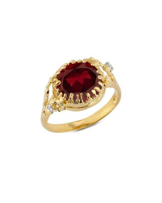 I.Reiss Company 14K 4.93 Ct. Tw. Diamond & Garnet Cocktail Ring