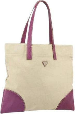 Prada Pre-owned Tote Bags, female, Beige, Size: ONE SIZE Pre-owned Tote Bag