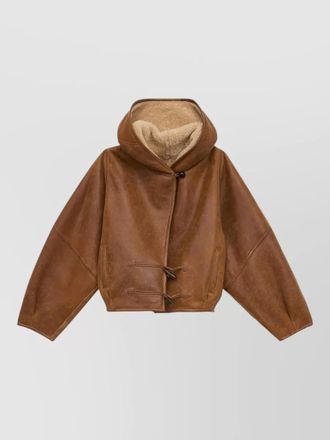 Isabel Marant amiel shearling jacket hood and volume