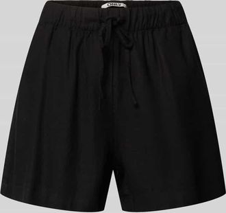 Only Relaxed Fit Bermudas aus Viskose-Leinen-Mix Modell GOA in Black, Gr&ouml;&szlig;e XL