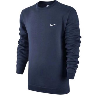 Nike logo ronde hals marineblauwe trui