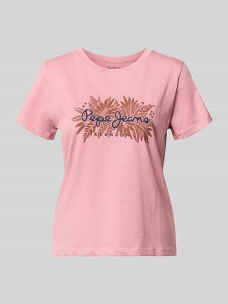 Pepe Jeans London Boxy Fit T-Shirt aus reiner Baumwolle Modell CRISTINA in Rosa, Gr&ouml;&szlig;e XL