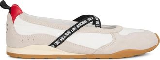 Love Moschino Ballerinas van stof en leer - Dames - Ballerinas - Roze - 38 EU - Leer - Schoenen