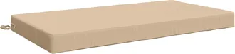 vidaXL Almohada Para El Asiento Soest 100% Poli&eacute;ster Crema Vidaxl