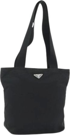 Prada Pre-owned Tote Bags, female, Black, Size: ONE SIZE Pre-owned Vintage Tote Bag