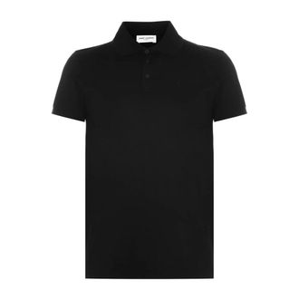 Saint Laurent Cassandre Polo Shirt - male - Saint Laurent - Polo Shirts - Black - S - Tops