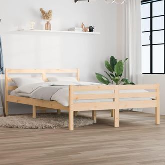 vidaXL Estructura De Cama Sin Colch&oacute;n Madera Maciza 160x200 Cm Vidaxl