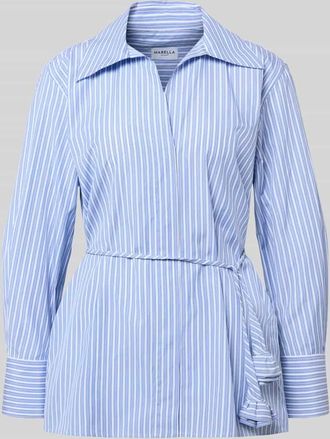 Marella Slim Fit Bluse mit Bindeg&uuml;rtel Modell STABARIN in Hellblau, Gr&ouml;&szlig;e 34