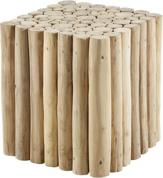 Maisons du monde Mesa auxiliar de exterior de troncos de álamo