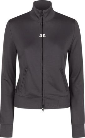 Courr&egrave;ges Signature Trainingsjack - Dames - Vesten met rits - Zwart - M - Polyester - Hoodies & sweatvesten
