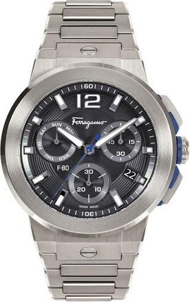 Ferragamo F-80 Titanium Tech Chronograph Bracelet Watch, 44mm at Nordstrom Rack