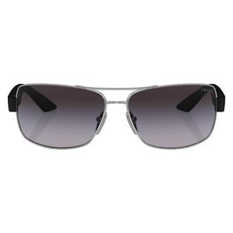 Prada Grey Gradient Wrap Mens Sunglasses PS 50ZS 1BC09U 65