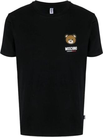 Moschino Stijlvolle katoen en EA mix overhemd - Dames - T-shirts - Zwart - XL - Katoen - Tops