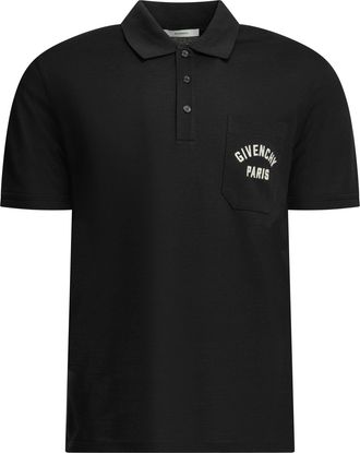 Givenchy Poloshirt mit Kn&ouml;pfen und Logo