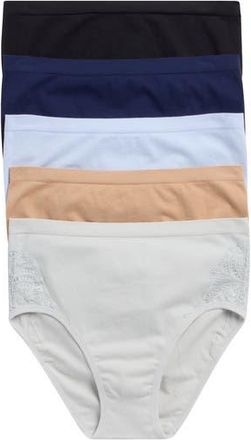 Lands End 5-Pack Cotton Comfort Seamless Briefs in Glacier Grey Pack at Nordstrom Rack, Size X-Large