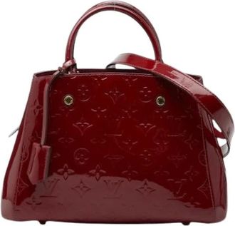 Louis Vuitton Pre-owned Handbags, female, Red, Size: ONE SIZE Pre-owned Montaigne BB Handbag