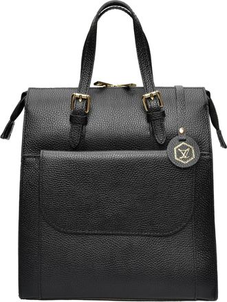 Luisa Vannini Zwart Rundleer Tas