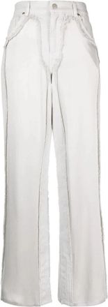 Blumarine Panta Raso Ins. Denim - Dames - Loose Fit Jeans - Grijs - S - Denim - Jeans
