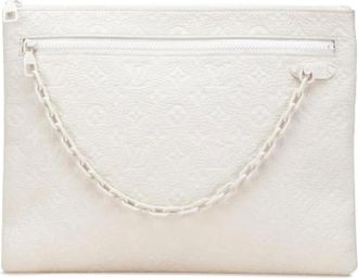 Louis Vuitton Pre-owned Clutches, female, White, Size: ONE SIZE Pre-owned Vintage Leather Clutch