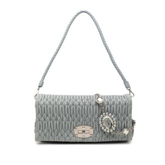 Miu Miu Pre-owned Miu Miu Matelasse Nappa Crystal Chain Satchel Ladies 1PHAZVII3QHEZ627