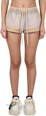 Off-white Cotton Bermudas - Beige