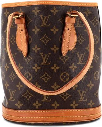 Louis Vuitton Petit Monogram Canvas bucket bag - Marrone