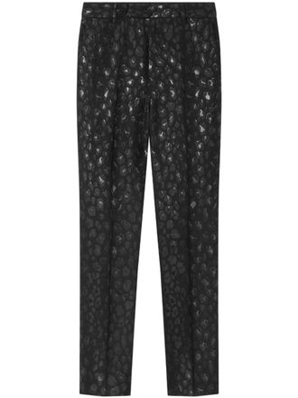 Versace leopard-print trousers - Black