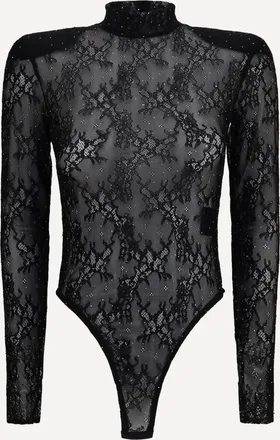 Nissa Long-sleeve lace and rhinestone Bodysuit unisex 40
