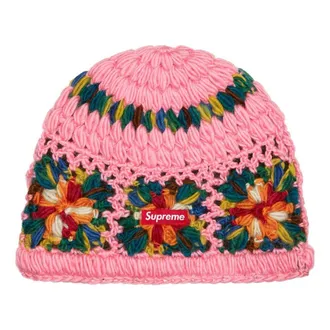 SUPREME Crochet Beanie Black SS25BN12-PINK