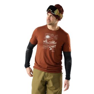 Smartwool Mens Wander Valley Active T-Shirt Brown S