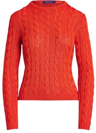 Ralph Lauren Orange Cable Knit Cashmere Jumper Size M