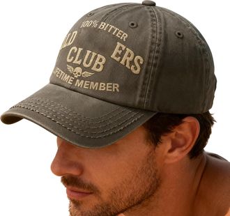 Generic Old Guys Club Baseball Cap,Old Fuckers Club Vintage Baseball Cap, Adjustable Breathable Comfortable Caps for Family Friends Adults Boyfriend Father Ou