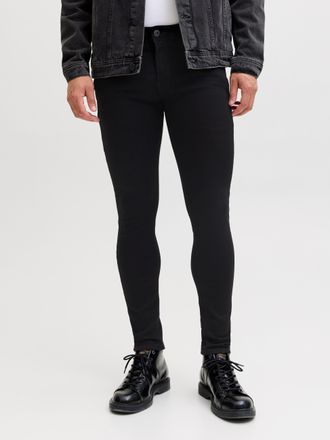 Jack & Jones Skinny-fit-Jeans JACK & JONES JJILIAM JJORIGINAL GE 314, Herren, Gr. 28, L&auml;nge 32, schwarz (schwarz denim), Denim/Jeans, Obermaterial: 98% Baumwolle, 