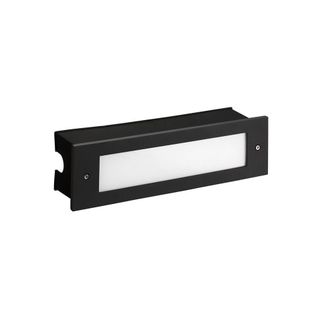 Netlighting Micenas Outdoor LED Recessed Wall Light Black 29.8cm 1215lm 4000K IP65