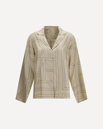 Toteme Silk Shirt with all-over monogram Female 32