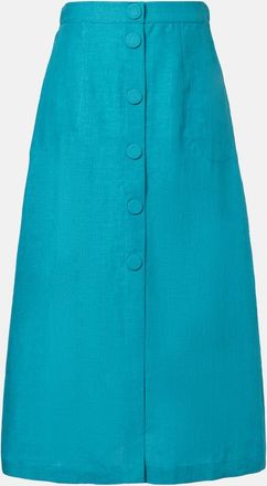 Eres Amusante linen midi skirt