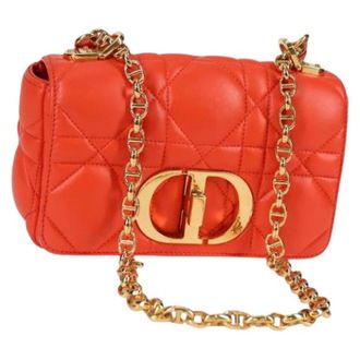 Dior Pre-owned Vintage Schoudertas - Dames - Vintage Schoudertas - Oranje - ONE Size - Leer - Vintage