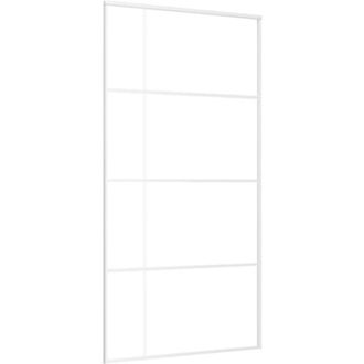vidaXL Vidaxl - Puerta Corredera Esg Vidrio Y Aluminio Blanca 102,5x205 Cm