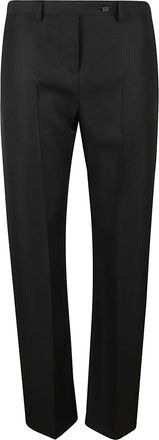 Khaite Tailored Straight-Leg Pants with Structured Waistband