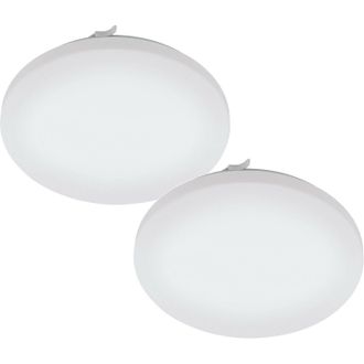 Loops 2 PACK Wall Flush Ceiling Light Colour White Shade White Plastic LED 17.3W Incl