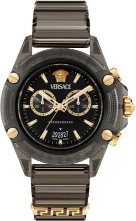 Versace New Icon Active Chronograph 44 mm - unisex - Horloges - Zwart - ONE Size - Accessoires