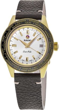 Rado Captain Cook Over-Pole Limited Edition Silver Dial Leather Strap Mens Watch R32193018