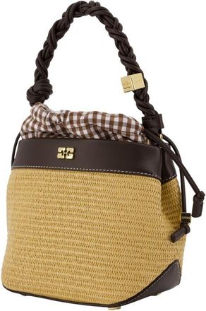 Ganni Womens Bou Shoulder Bag Brown Synthetic