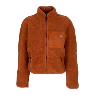 Dickies Zip-throughs, female, Brown, Size: XL Gingerbread Sherpa Jacket Womens Teddy Bear